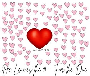 Blog title graphic for He Leaves the 99, a faith-filled reflection on God’s pursuing love, grace, mercy, and being found.