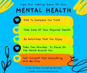 Blog title graphic for Self-Care for Your Mental Health, a reflection on rest, boundaries, emotional wellness, stress support, and healthy routines.