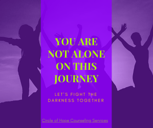 Blog title graphic for Fighting the Darkness Together, a faith-filled mental health reflection on depression, support, hope, connection, and not walking alone.
